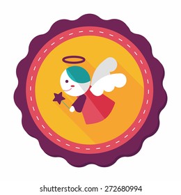 angel flat icon with long shadow,eps 10
