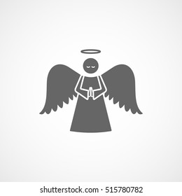 Angel Flat Icon On White Background