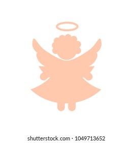 Angel flat icon . Vector illustration, flat design eps10