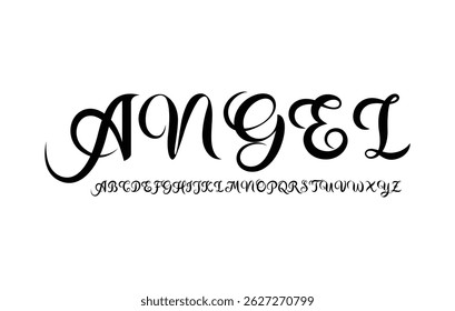 Angel font typeset — perfect for logos, headlines, and a wide range of creative projects,  delivered as a clean vector illustration