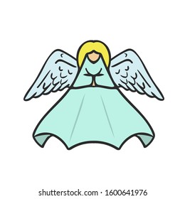 An angel in front view design