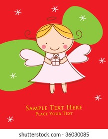 angel girl greeting card