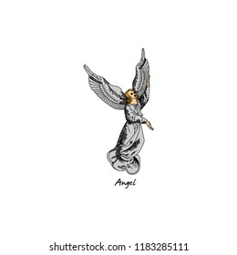 Angel god. Vector illustration
