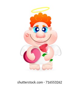 Angel. Greeting card.Wedding,Valentine s day.
