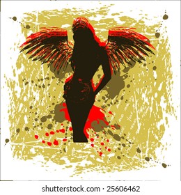 angel grunge vector