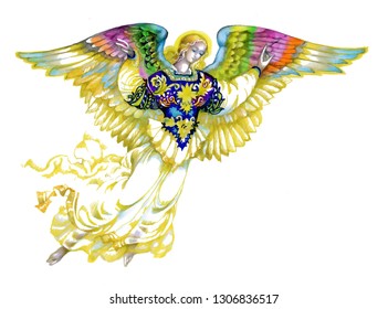 Angel hand-drawn vector illustration