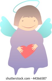 angel with heart