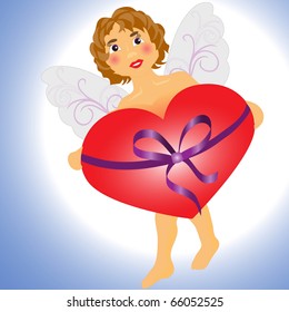 Angel with heart