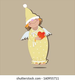 angel with heart in hands