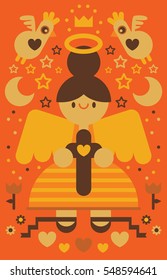 Angel holding a cross 