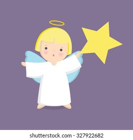 Angel holding star