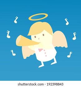 angel with horn