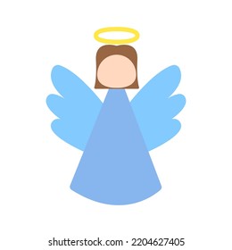 angel icon, Christmas concept, vector illustration