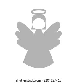 angel icon, Christmas concept, vector illustration