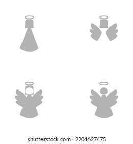 angel icon, Christmas concept, vector illustration