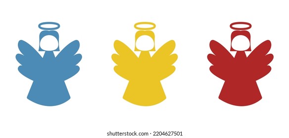 icono de ángel, concepto de Navidad, ilustración vectorial