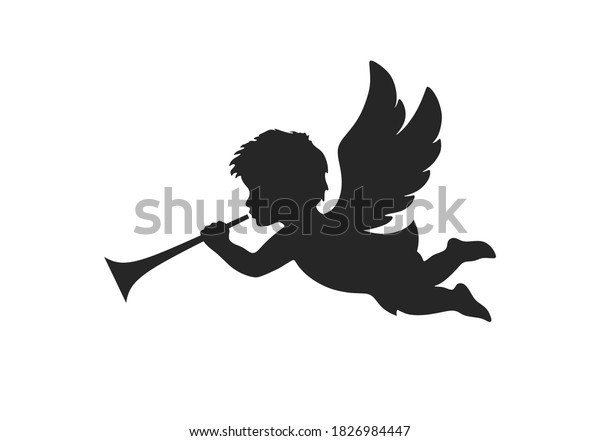 Angel Icon Christmas Day Symbol Herald Stock Vector (Royalty Free ...