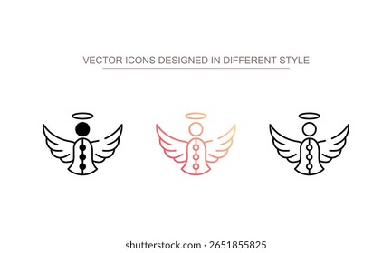 Angel-Icon-Design mit weißem Hintergrund, Stockgrafik