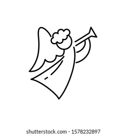 Angel icon. Element of chrismas for mobile concept and web apps icon. Outline, thin line icon for website design and development, app development