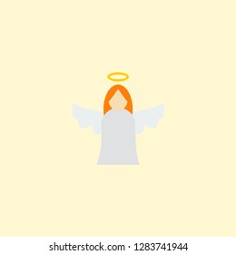 Angel icon flat element. Vector illustration of angel icon flat isolated on clean background for your web mobile app logo design.