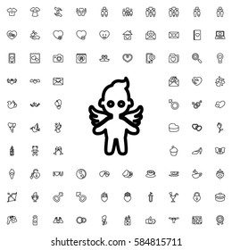 angel icon illustration isolated vector sign symbol. Love icons set.