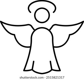 Angel Icon or Illustration Representing Christmas Symbols, Holiday Spirit, and Festive Decorations