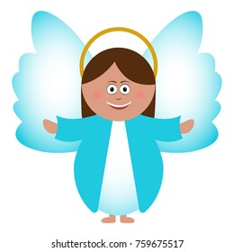 Angel icon isolated on white background, Vector illustration