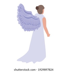 Angel icon. Isometric of angel vector icon for web design isolated on white background