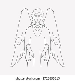 Angel icon line element. Vector illustration of angel icon line isolated on clean background for your web mobile app logo design.