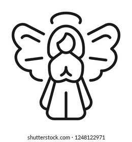Angel icon. Line style