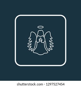 Angel icon line symbol. Premium quality isolated halo element in trendy style.