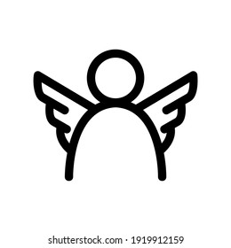 angel icon or logo isolated sign symbol vector illustration - high quality black style vector icons
