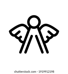 angel icon or logo isolated sign symbol vector illustration - high quality black style vector icons
