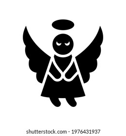 angel icon or logo isolated sign symbol vector illustration - high quality black style vector icons
