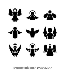 angel icon or logo isolated sign symbol vector illustration - Collection of high quality black style vector icons
