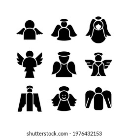 angel icon or logo isolated sign symbol vector illustration - Collection of high quality black style vector icons
