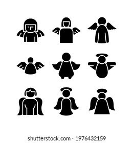 angel icon or logo isolated sign symbol vector illustration - Collection of high quality black style vector icons
