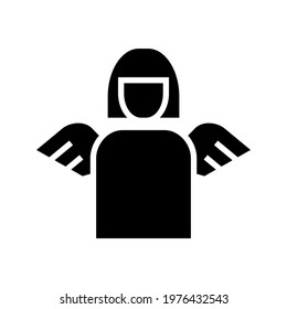angel icon or logo isolated sign symbol vector illustration - high quality black style vector icons
