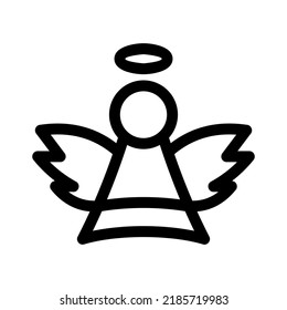 angel icon or logo isolated sign symbol vector illustration - high quality black style vector icons
