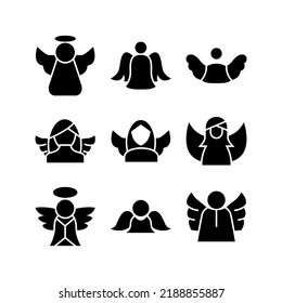 angel icon or logo isolated sign symbol vector illustration - high quality black style vector icons
