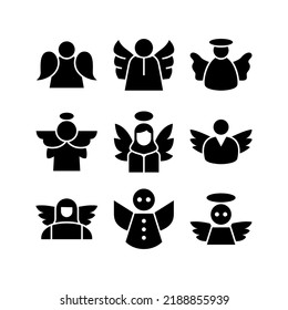 angel icon or logo isolated sign symbol vector illustration - high quality black style vector icons
