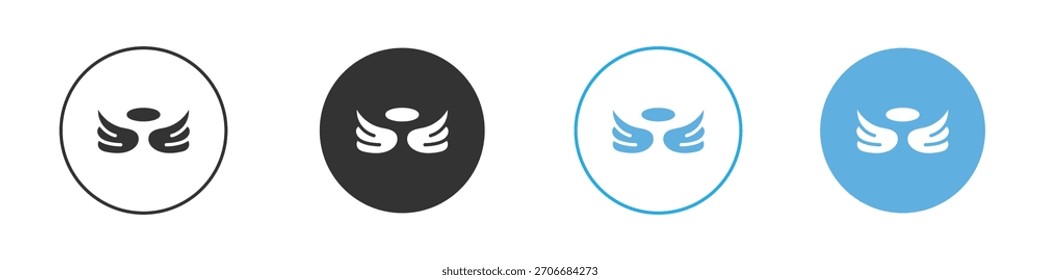 Conjunto de diseño de Plantilla de logotipo de icono de ángel
