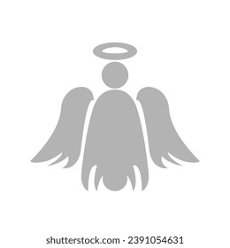 Angel icon on a white background, vector illustration