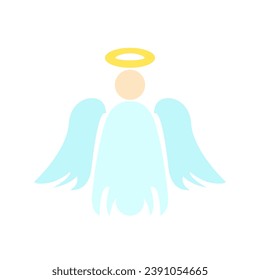 Angel icon on a white background, vector illustration