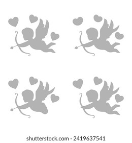 Angel icon on a white background, vector illustration