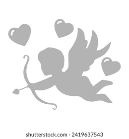 Angel icon on a white background, vector illustration