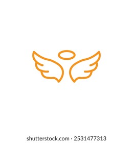 Angel icon Outline vector for web ui