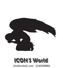 Angel icon. Angel silhouette. Angel vector. Vector illustration eps10.