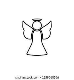 Angel icon. Simple outline vector of Christmas, New Year and holidays set icons for UI and UX, website or mobile application