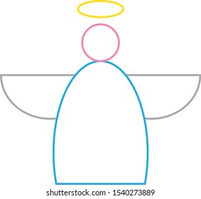 angel icon simple icon vector